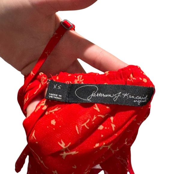 PATTERSON J KINCAID red pattern lightweight cami tank blouse - size XS - Picture 3 of 3